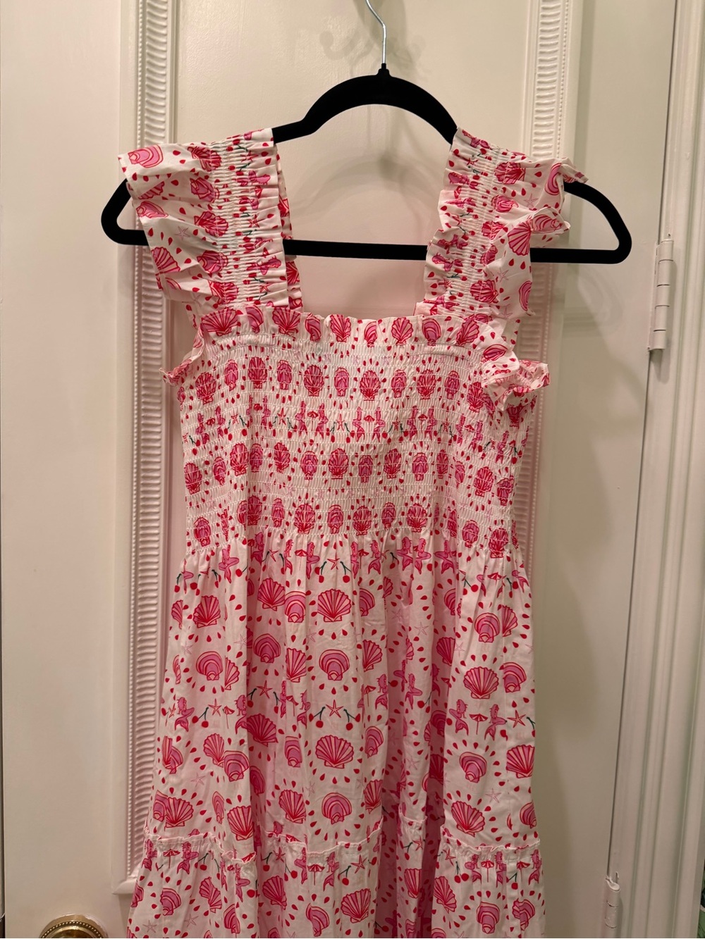 Hill House Mermaid Ellie Nap Dress Pink Shell Midi Size XS - Picture 8 of 10